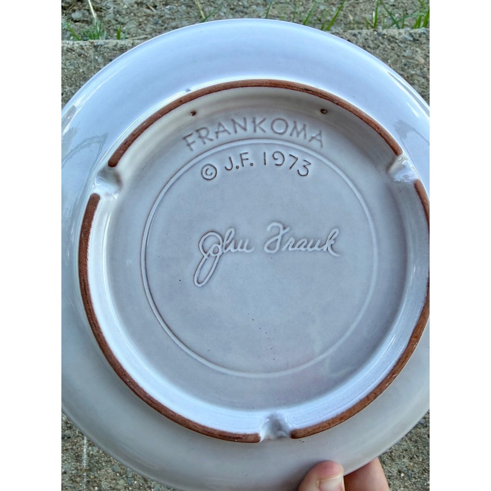 Frankoma Pottery 1973 The Annunciation Christmas Plate John Frank White 8.5" - Picture 3 of 3